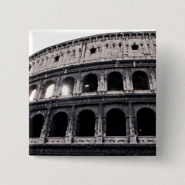 Colosseum 15 Cm Square Badge (Front)