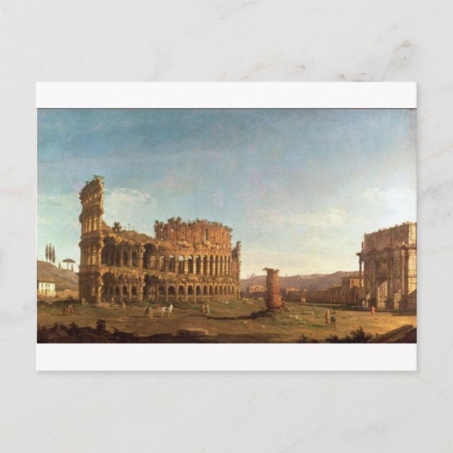 Colosseum and Arch of Constantine (Rome) Postcard (Front)
