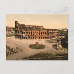 Colosseum and Meta Sudans, Rome, Italy Postcard