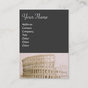 COLOSSEUM /Antique Architecture,Architect Grey Business Card