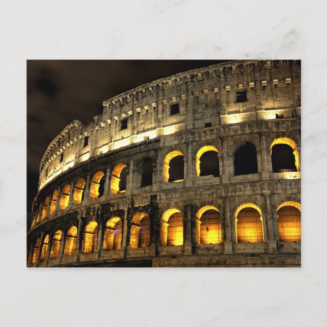 Colosseum at night Postcard (Front)