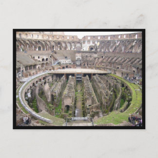 colosseum circle border postcard