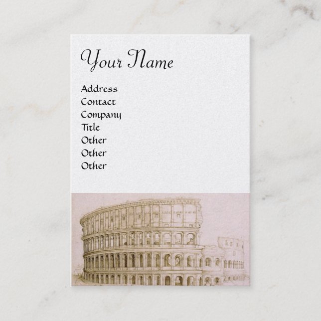 COLOSSEUM Classic Architecture,Architect Pearl Business Card (Front)