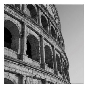 Colosseum in Rome. Monumental Roman amphitheatre Poster