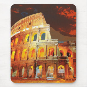 Colosseum Italy Rome Travel Art Vintage Mouse Pad
