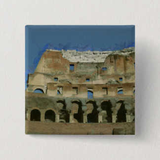 Colosseum painting, Rome 15 Cm Square Badge