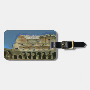 Colosseum painting, Rome Luggage Tag