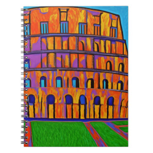 Colosseum pop art painting notebook