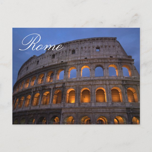 Colosseum Rome Italian Travel Photo Postcard (Front)