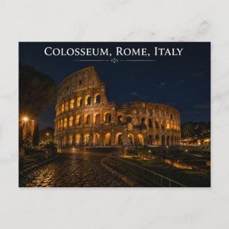 Colosseum, Rome, Italy at Night Postcard