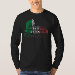 Colosseum Rome Italy Flag Pride T-Shirt