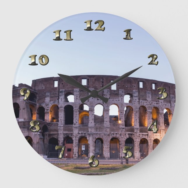 Colosseum - Rome - Italy Large Clock (Front)