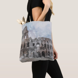 Colosseum Rome Italy Tote Bag – Vintage Travel Art