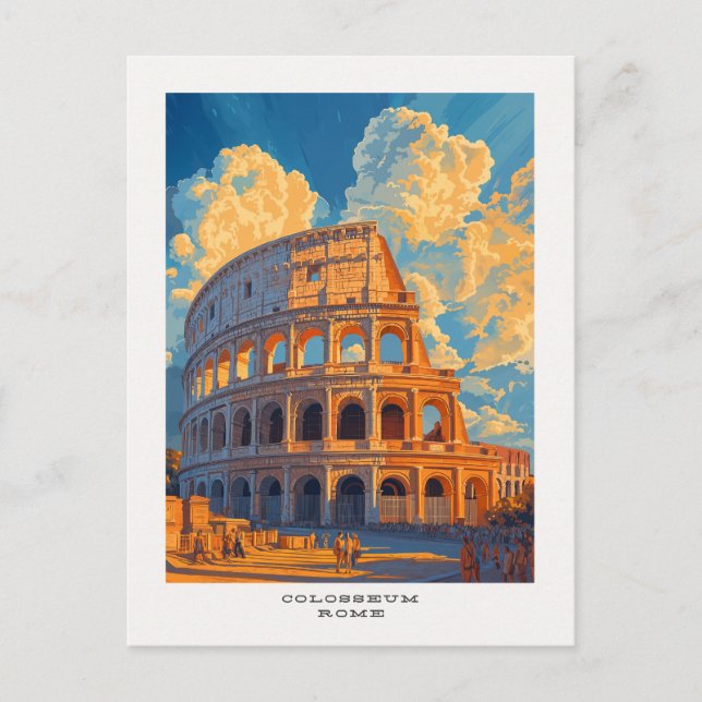 Colosseum Rome Travel Postcard (Front)