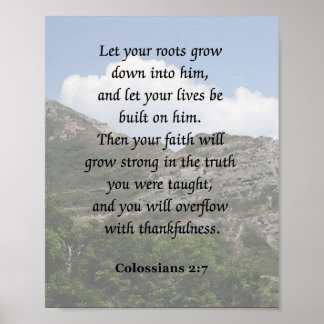 Colossians 2:7, Bible Verse Poster