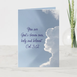  Colossians 3:12 Inspirational Bible Quote Blank  Card