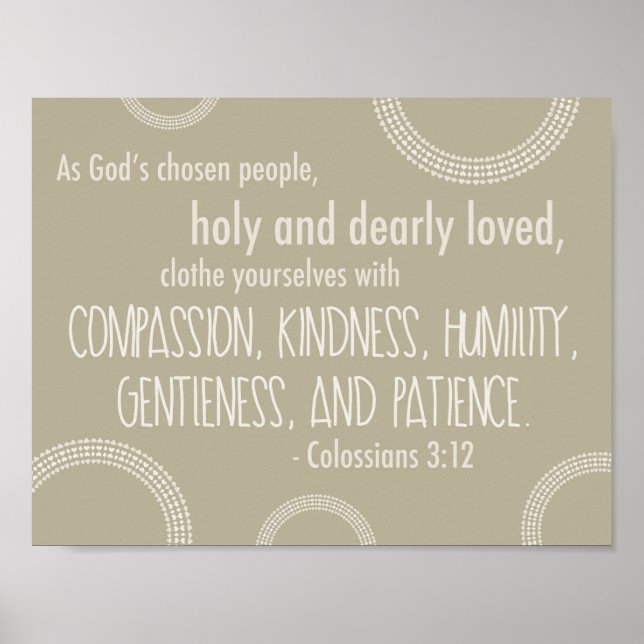 Colossians 3:12 Poster (Front)