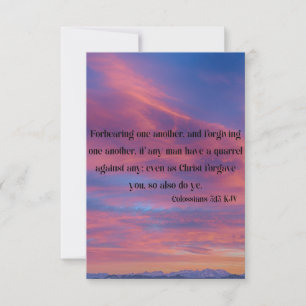 Colossians 3:13 KJV Bible Verse Pic Flat Greeting Card