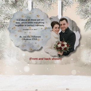 Colossians 3:14 Love and Harmony  Tree Decoration Card