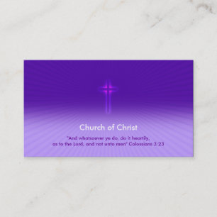 Colossians 3;23 Christian Crucifix Business Card