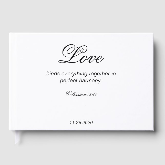 Colossians Wedding Guest Book (Front)