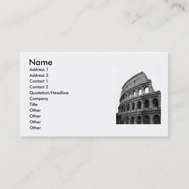Colossuem Business Card (Front)