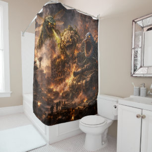 Colossus mayhem shower curtain/creature feature curtain