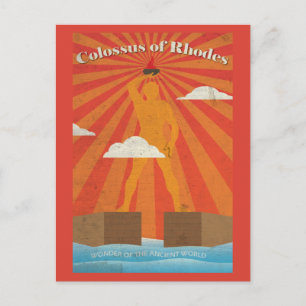 Colossus of Rhodes the Ancient Wonder Postcard
