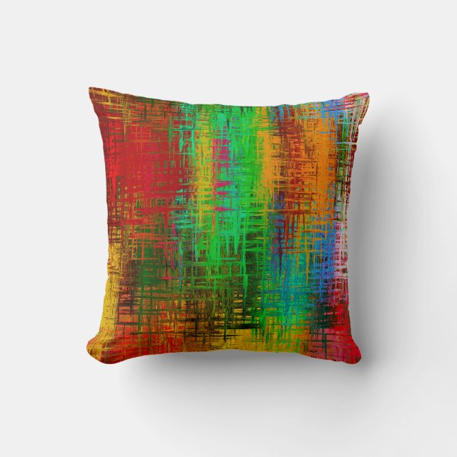 Colour abstract background textures cushion (Front)