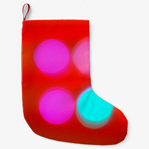 Colour Abstract Blurred red background bokeh light Small Christmas Stocking