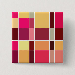 Colour Abstract Composition 15 Cm Square Badge