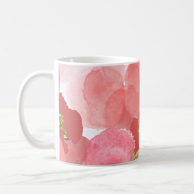 Colour,  abstract,  diverse seamless pattern with  coffee mug (Left)