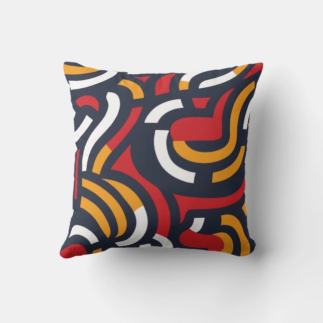Colour Abstract Pattern Pillow – Vibrant Home Deco (Back)