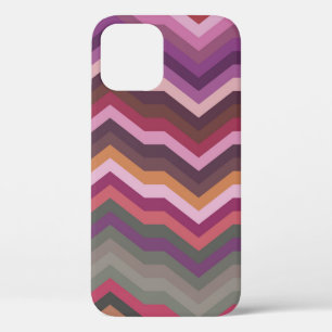 Colour Abstract Retro Striped Background, Fashion  iPhone 12 Case
