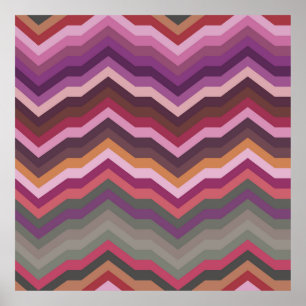 Colour Abstract Retro Striped Background, Fashion Poster