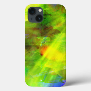 colour abstract seamless background green, yellow iPhone 13 case