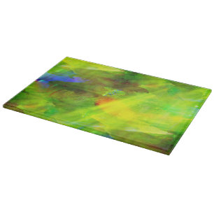 colour abstract seamless background green, yellow cutting board