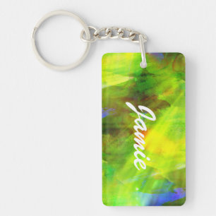 colour abstract seamless background green, yellow key ring