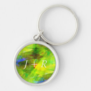 colour abstract seamless background green, yellow key ring