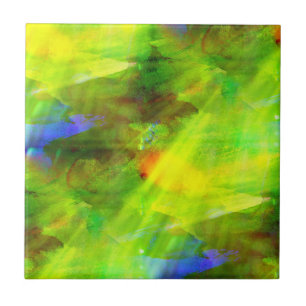 colour abstract seamless background green, yellow tile