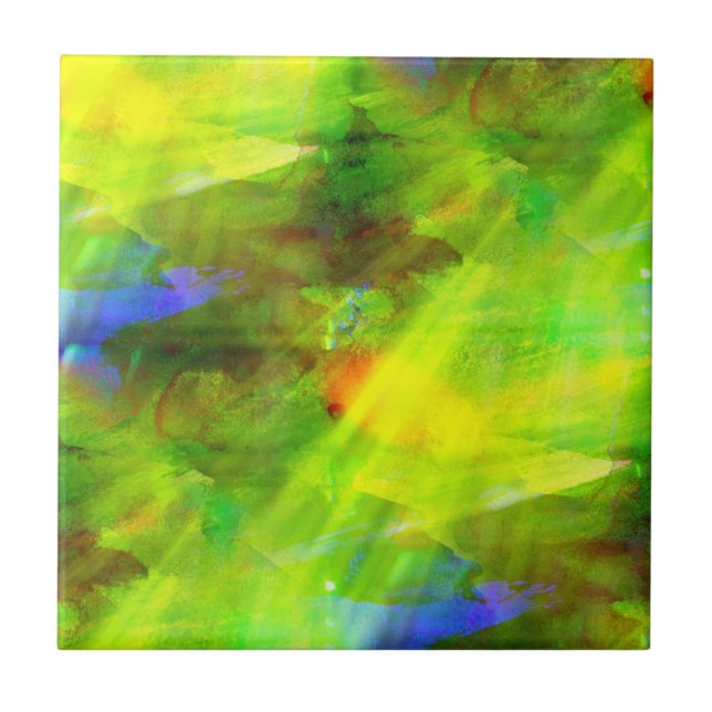 colour abstract seamless background green, yellow tile (Front)