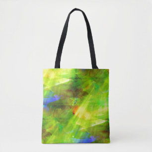 colour abstract seamless background green, yellow tote bag