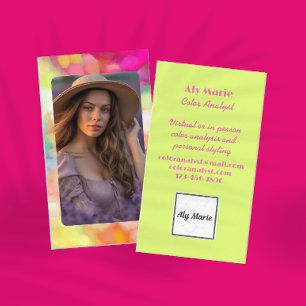 Colour Analyst Personal Stylist Bright Business Card