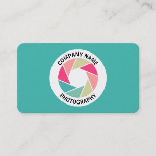 Colour Aperture Circle - Colours 01 - Green #3FB8A Business Card
