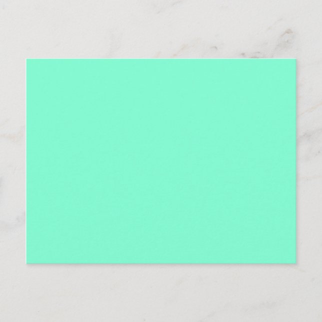 colour aquamarine postcard (Front)