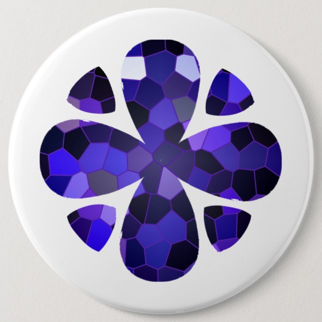 Colour Art, Blue 6 Cm Round Badge (Front)