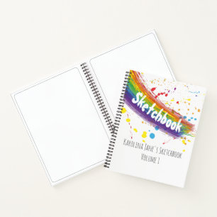 Colour Art Cute personalized kid sketchbook Notebook