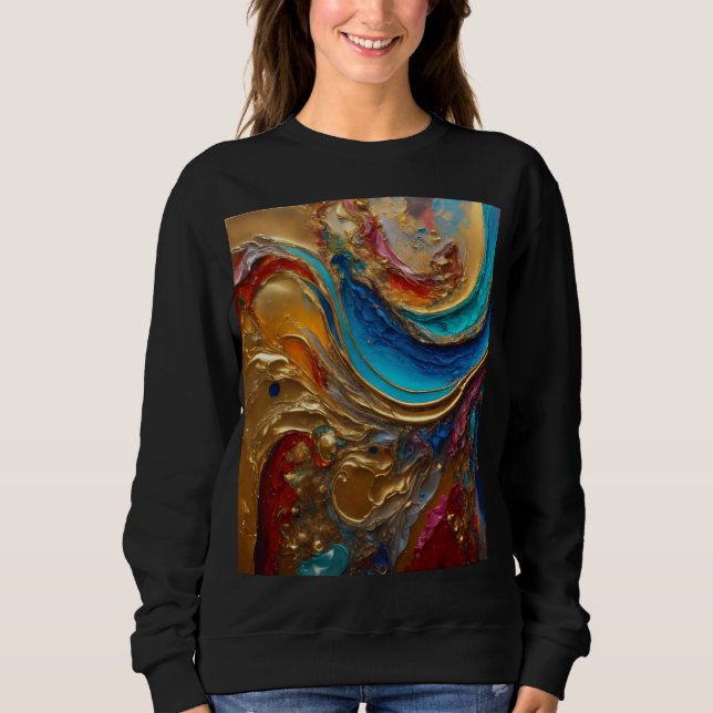 colour art made by hand brush sweatshirt (Front)