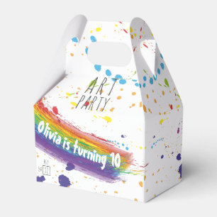 Colour Art Party Birthday Favour Box