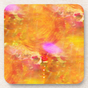 colour art seamless background yellow, orange coaster